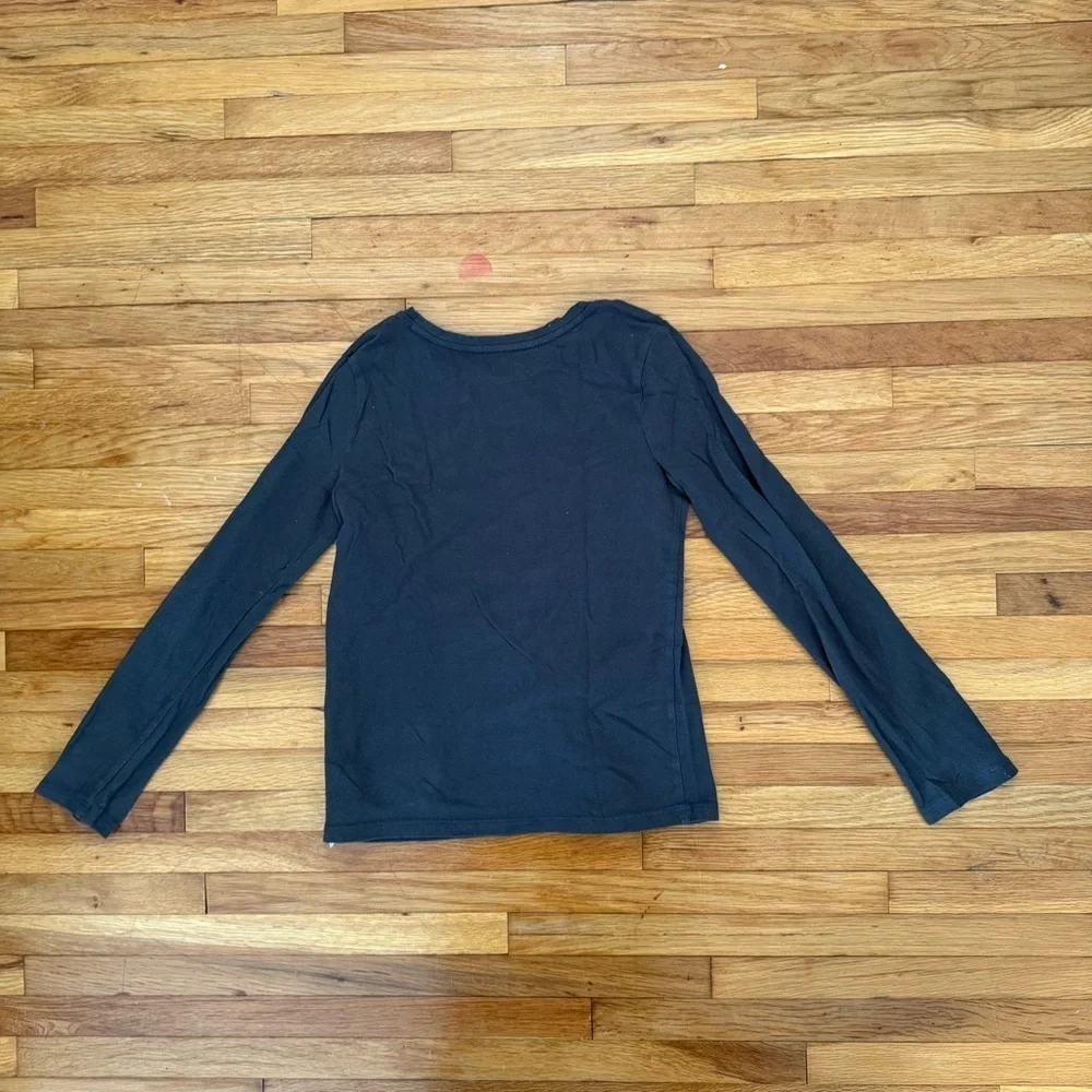 4/$25 Gap kids Heart Graphic Long Sleeve T-Shirt Girls Size Large Gray Pink